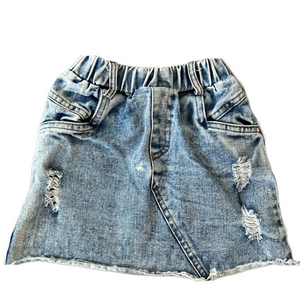 4/20$ SHEIN girls toddler mini denim distressed jean skirt size 4years
